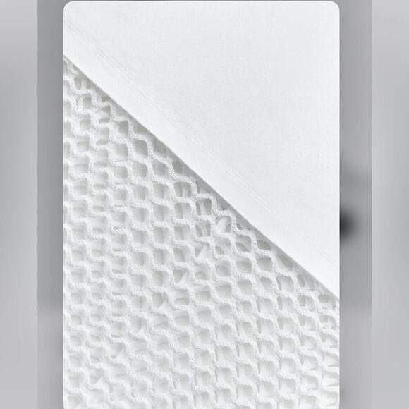 Zara White SKIRT WITH MESH TRIM Size Large - Picture 10 of 10